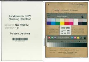 Entnazifizierung Johanna Muesch , geb. 08.02.1895 ()
