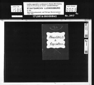 Abwesenheitsheft der Organisatoren