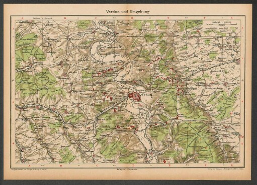 Karte: Verdun und Umgebung (Beilage zur Kriegschronik.)