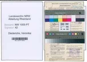 Entnazifizierung Veronika Diederichs , geb. 03.01.1892 ()