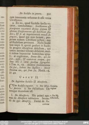 Caput II. De Regimine Ecclesiae & Ministerio.