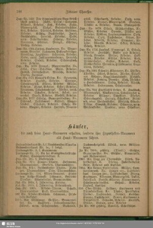 Häuser ohne Benennung