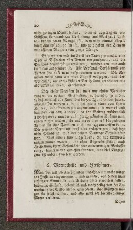 6. Vorurtheile und Irrthümer.