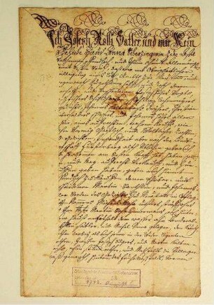 Verkaufsurkunde Joseph Rolli