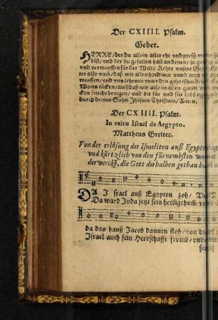 Der CXIIII. Psalm.