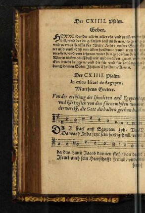 Der CXIIII. Psalm.