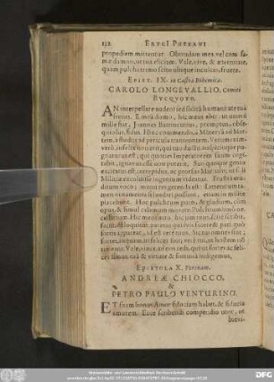 Epist. IX. in Castra Bohemica. Carolo Longevallio, Comiti Bucquoyo.
