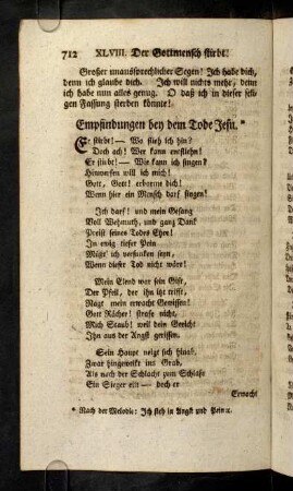 712-715, Empfindungen bey dem Tode Jesu