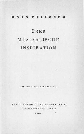 Über musikalische Inspiration