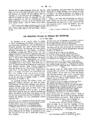 Die Gebrüder Grimm im Glanze der Dichtung