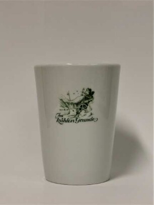 Becher mit Wassermühle "Im kühlen Grunde"