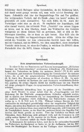 412-419, Zum symptomatischen Verbrechensbegriff