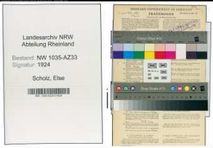 Entnazifizierung Else Scholz , geb. 01.02.1920 ()