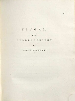 Ossians und Sineds Lieder, 1