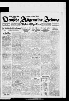 Deutsche allgemeine Zeitung : DAZ ; [...] : Ausgabe Groß-Berlin, Morgenblatt