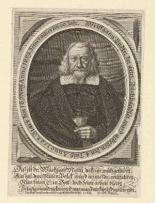 Wolffgang (= Wolff I.) Endter d.Ä.;. geb. 04.07.1593 in Nürnberg; gest. 16.05.1659 in Nürnberg