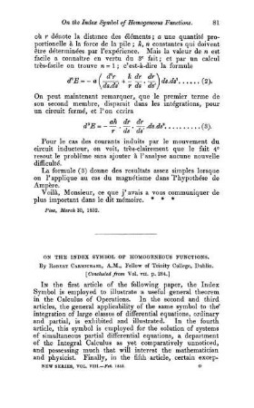 On the index symbol of homogeneous functions.