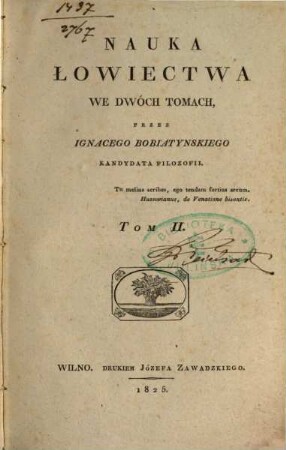 Nauka łowiectwa : we dwóch tomach. 2 (1825)