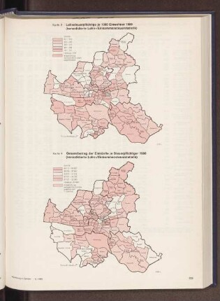 Gesamtbetrag der Einkünfte je Steuerpflichtiger 1980 (konsolidierte Lohn-/ Einkommensteuerstatistik)