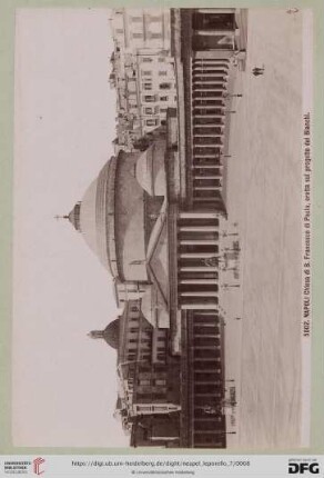 5002. NAPOLI Chiesa di S. Francesco di Paola, ceretta sul progetto del Bianchi.