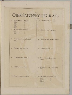 Der Obersaechsische Crays wird getheilet in ...