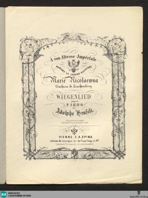 Wiegenlied : pour le piano
