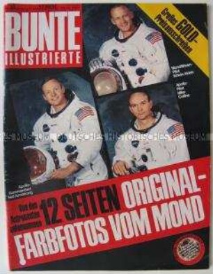 Wochenzeitschrift "Bunte" u.a. über die Landung amerikanischer Astronauten auf dem Mond