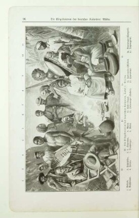 38. Die Eingeborenen der deutschen Kolonien, Tafel I: Afrika