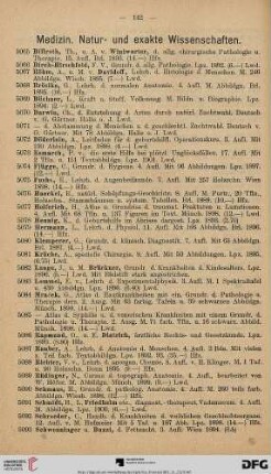 Medizin. Natur- und exakte Wissenschaften (Nr. 5065-5284)