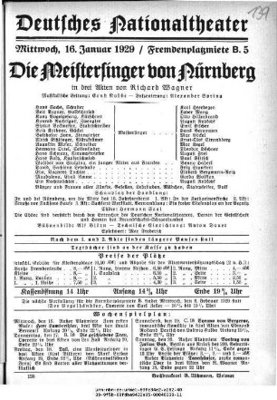 Die Meistersinger von Nürnberg