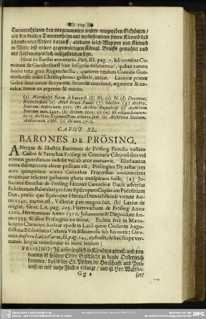 Caput XL. Barones de Prösing