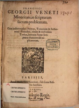 In sacram Scripturam problemata