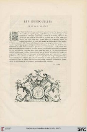 1: Les grenouilles de M. H. Hanoteau