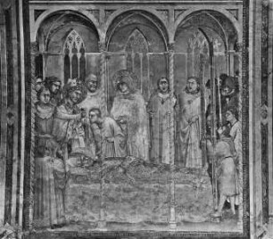 Martinszyklus — Exequien des heiligen Martin im Beisein des heiligen Ambrosius