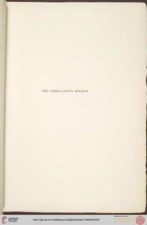 The terra-cotta reliefs (Charles Waldstein, Joseph Clark Hoppin)