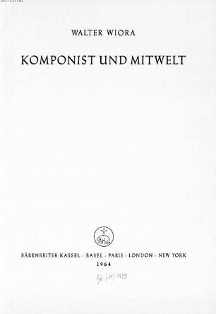 Komponist und Mitwelt