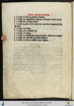 [13v] Die 10 Gebote.