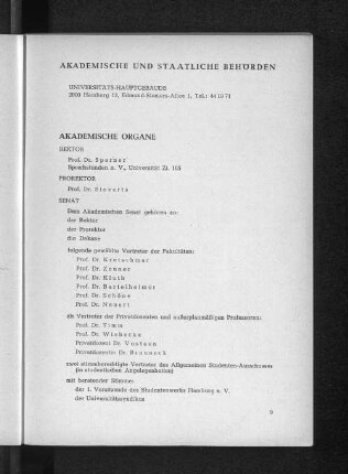 Akademische und staatliche Behörden