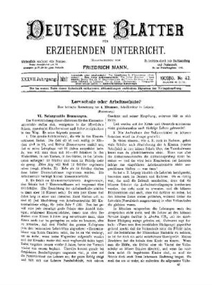 Lernschule oder Arbeitsschule? : (Fortsetzung)