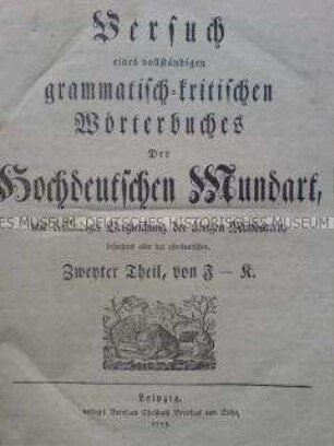 Wörterbuch der Hochdeutschen Mundart