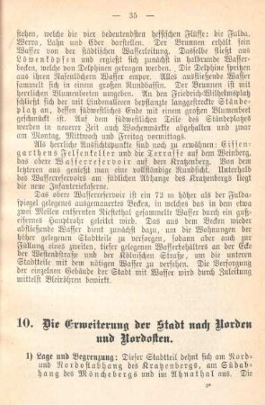 10. Die Erweiterung der Stadt nach Norden und Nordosten.