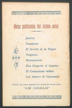 Obras publicadas del mismo autor
