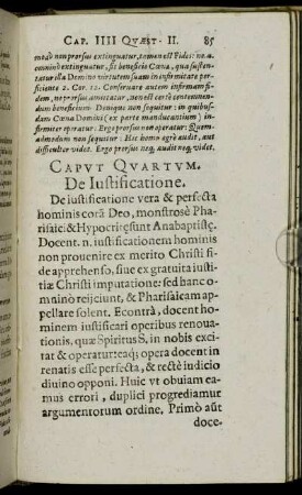 Caput Quartum. De Justificatione.