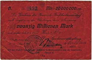 Zwanzig Millionen Mark