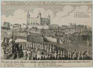 Die Hinrichtung des Earl of Strafford auf dem Towerplatz in London am 12. Mai 1641