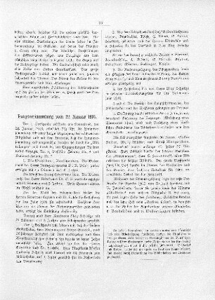Hauptversammlung vom 22. Januar 1910