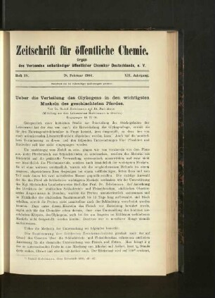 Heft IV. 28. Februar 1906.