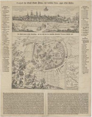 Prospect der Sechs Stadt Zittau, vor derselben Ruin, gegen Süd-Westen.