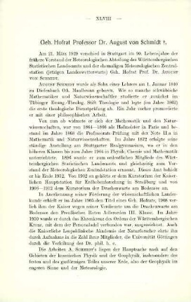 Geh. Hofrat Professor Dr. August von Schmidt ✝