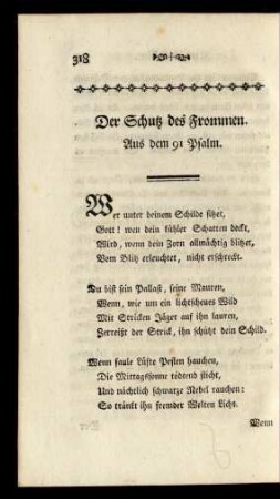 Der Schutz des Frommen. Aus dem 91 Psalm